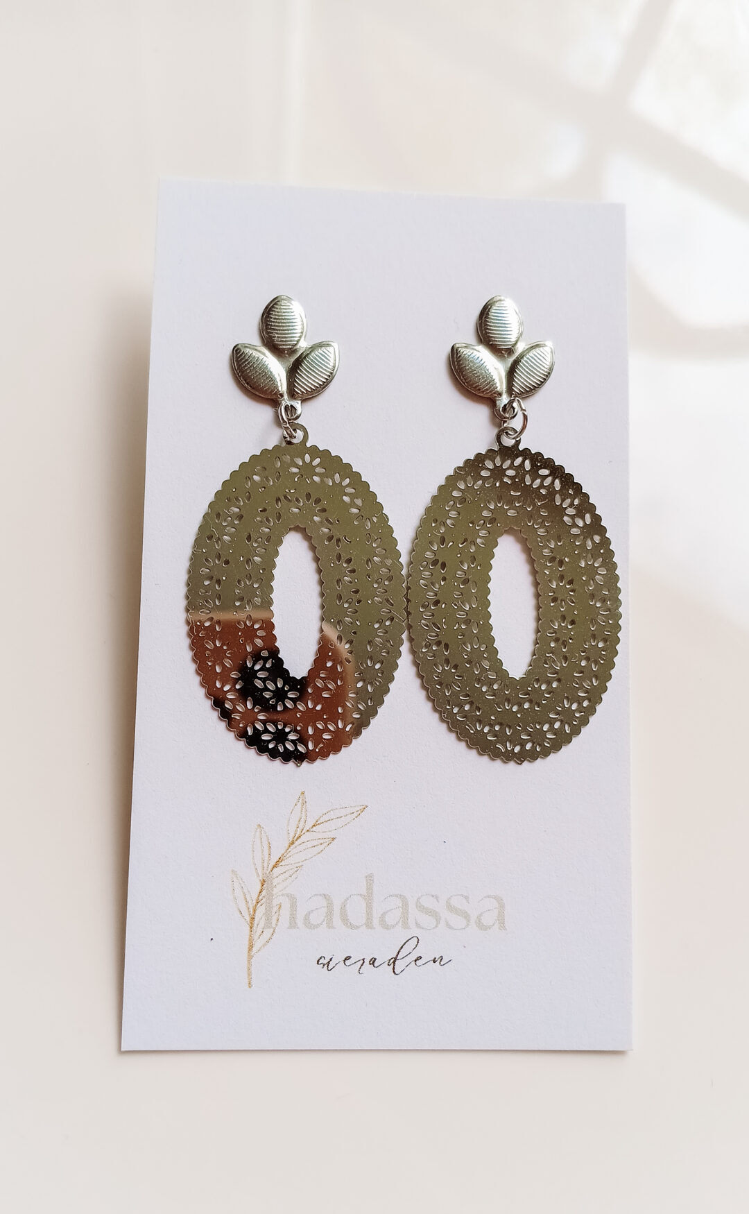 oorbel boho silver set van 2 paar