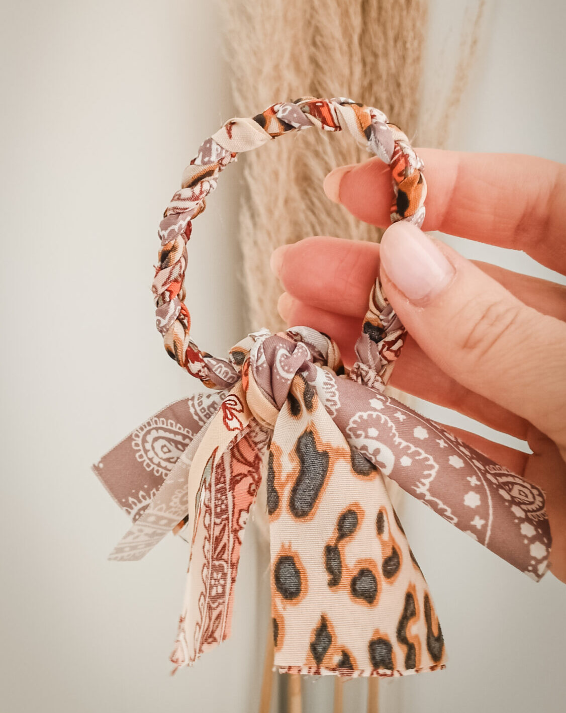 bandana armband gevlochten