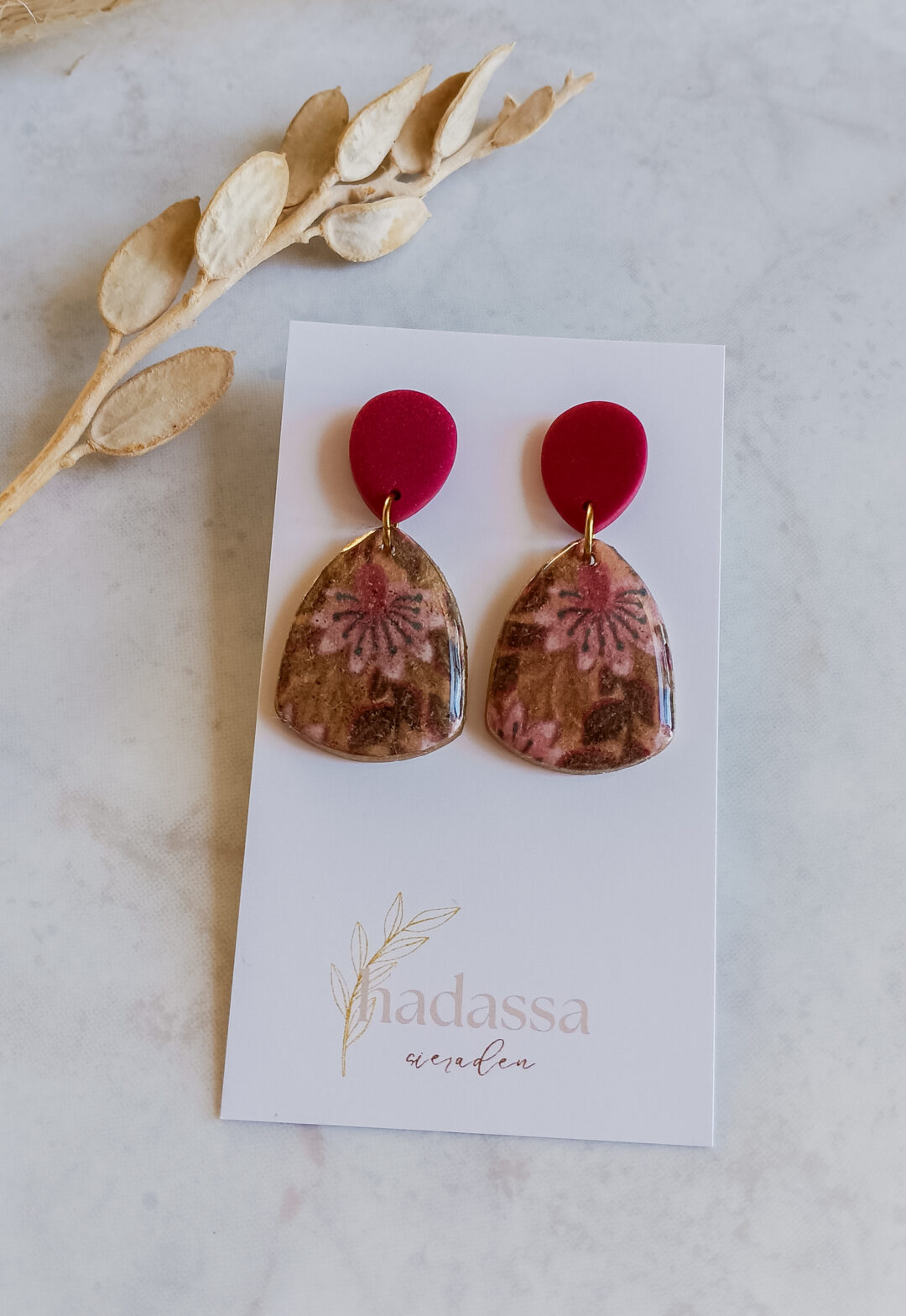 oorbel Ayanna bordeaux