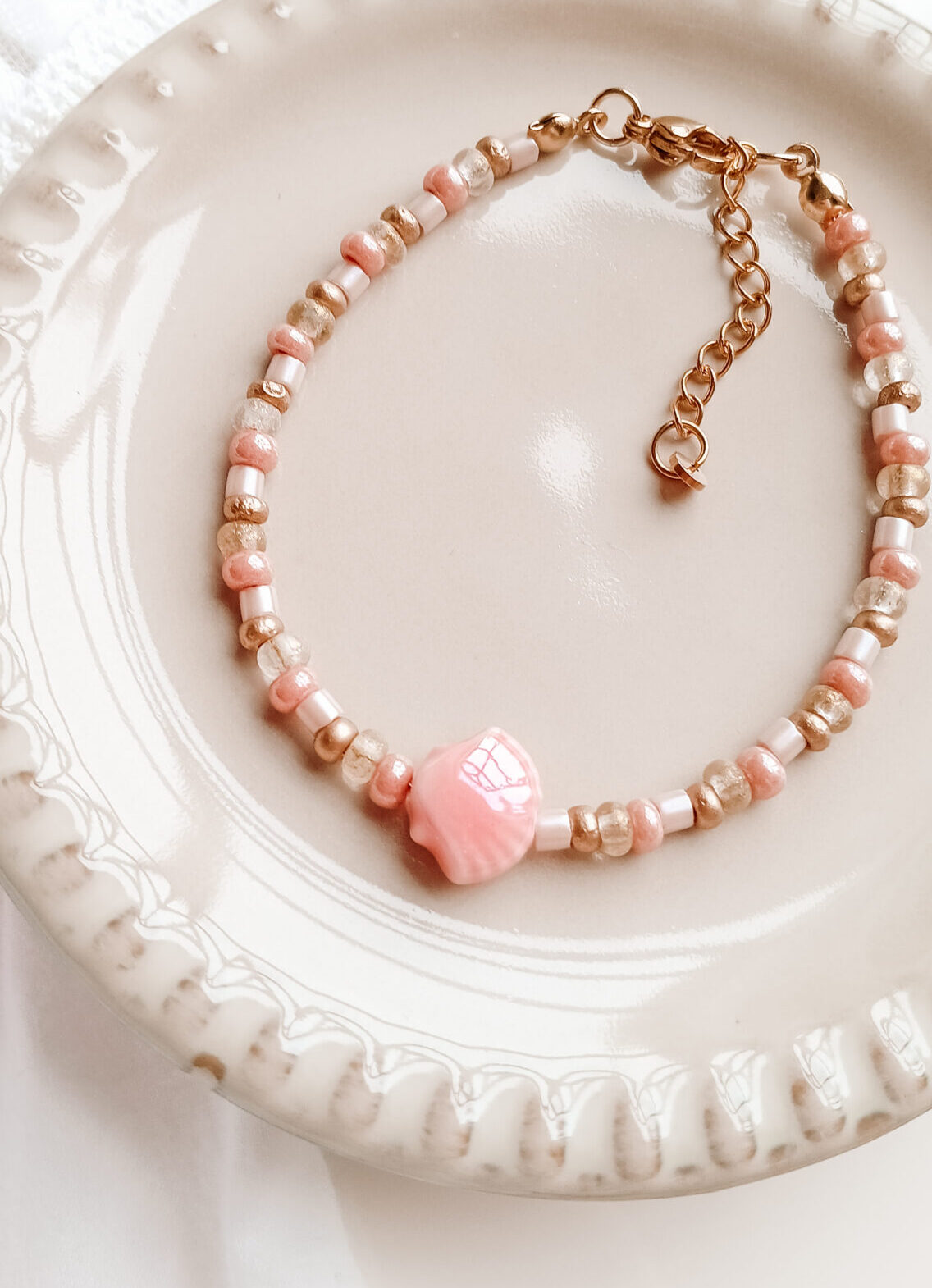 armbandje coquille pink