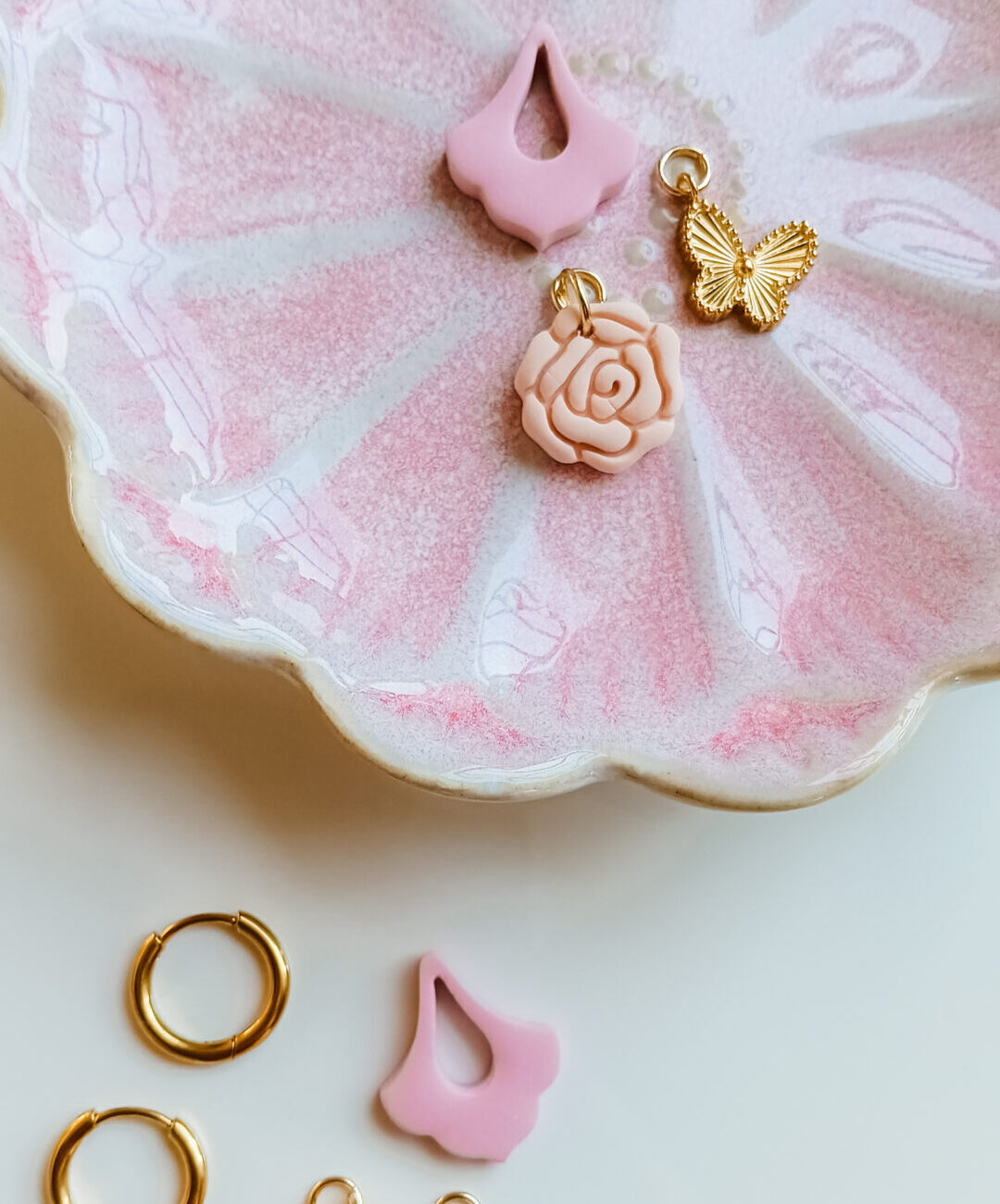 creolen setje sweet rose