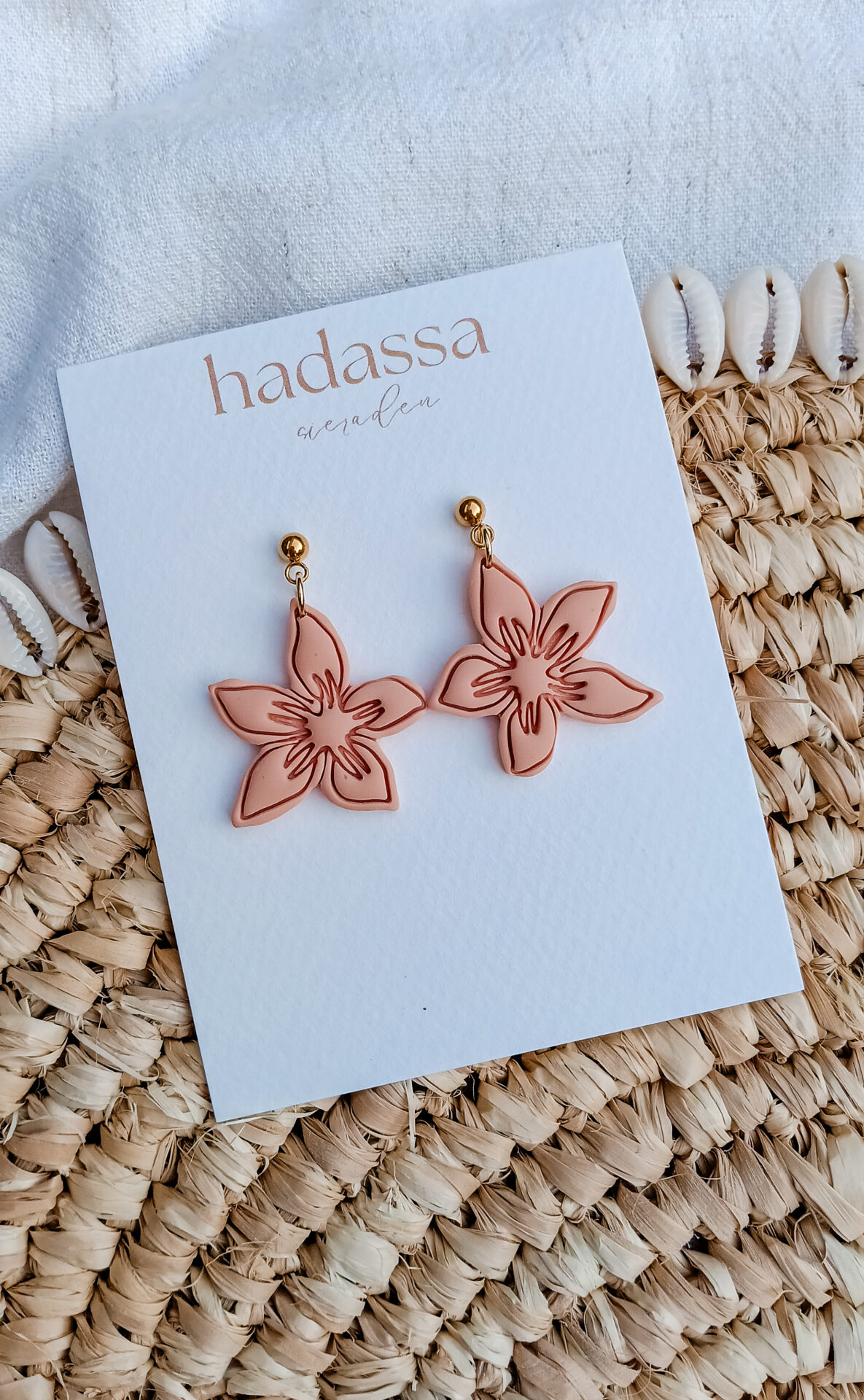 oorbel botanic flower nude