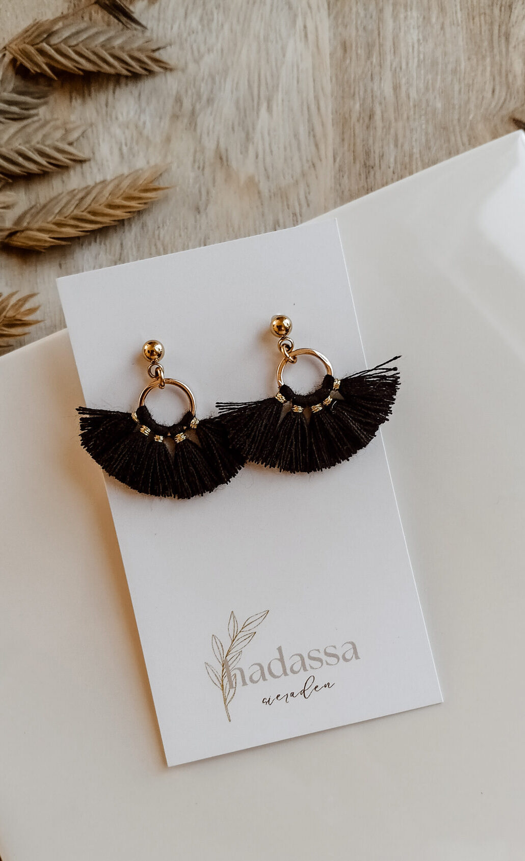 oorbel Boho black