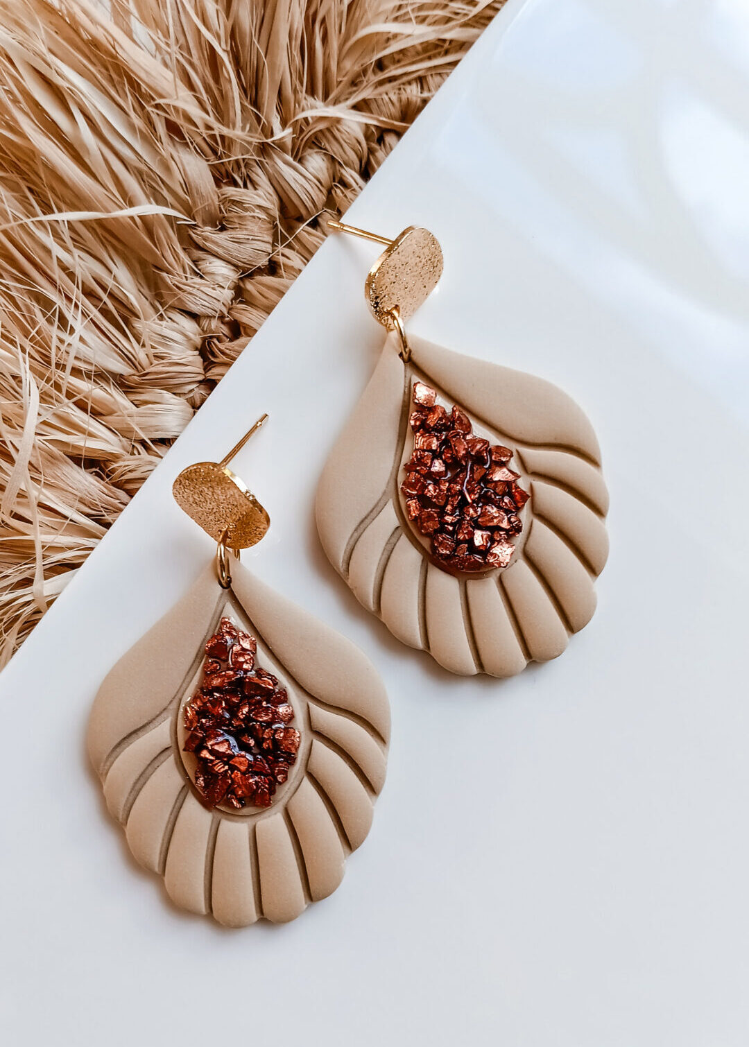 oorbel Fall beige